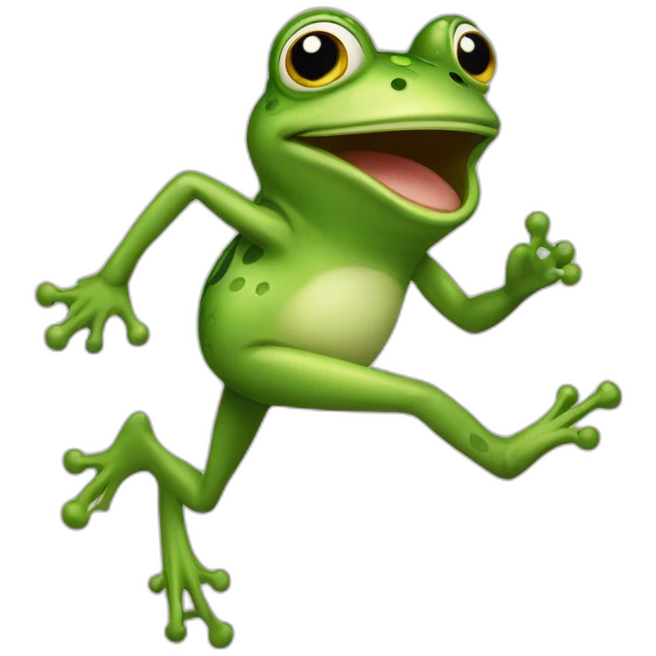 running peppo frog emoji