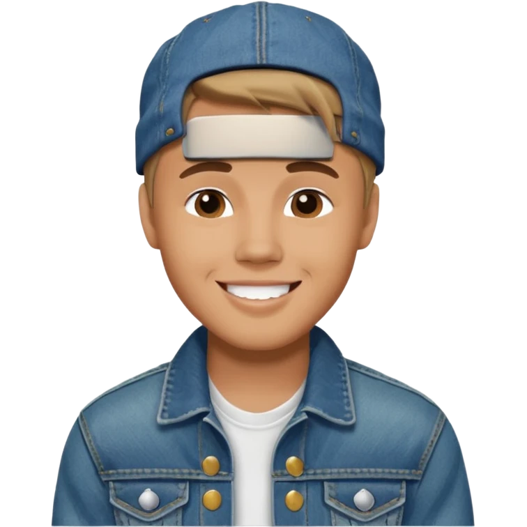 justin bieber, wear jean jacket emoji