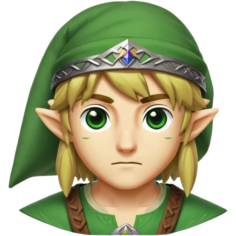 Link from Legend of Zelda with his green tunic and pointy hat emoji