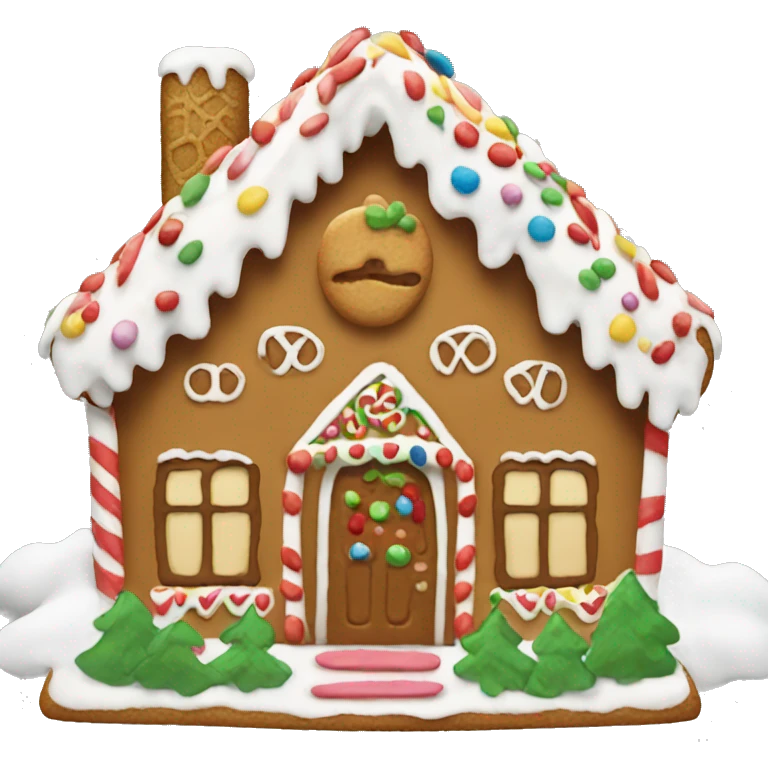 Gingerbread house emoji