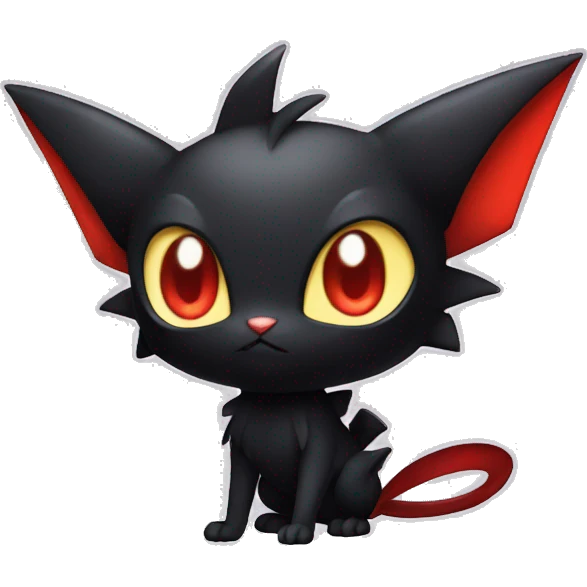 Cool Cute Edgy Dark Black Chibi Noibat-Litten-Pokémon-Fakémon-hybrid emoji