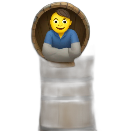 Person in a barrel emoji
