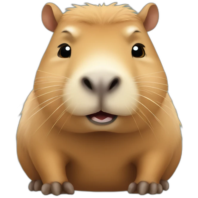 Cute little Chubby Capybara emoji