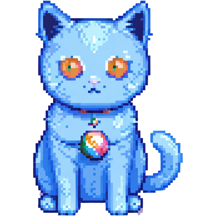 Gumball the blue cat, anime-inspired emoji