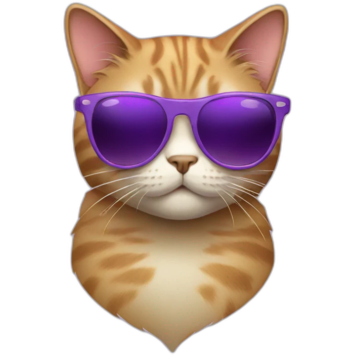 Cat with purple sunglasses emoji