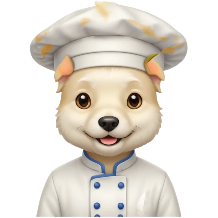chef white dog emoji