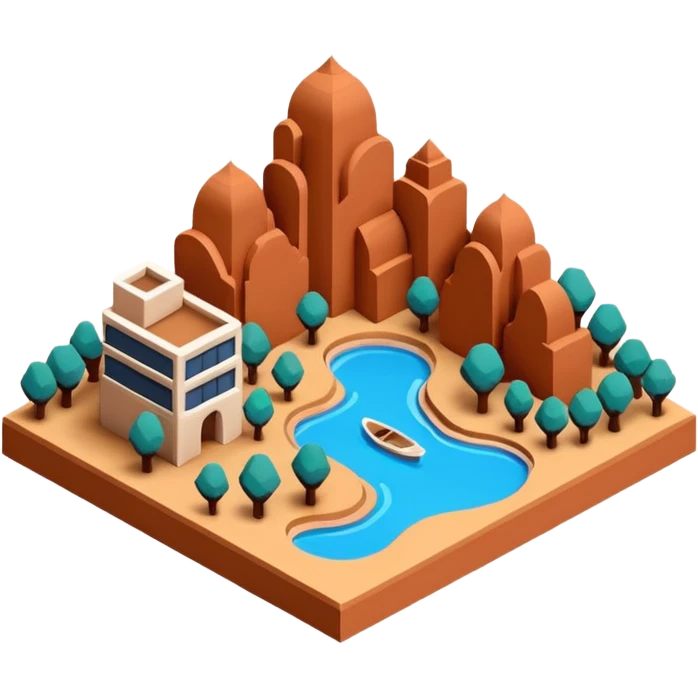 isometric mumbai clay 3d emoji