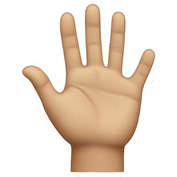 hand facing down emoji