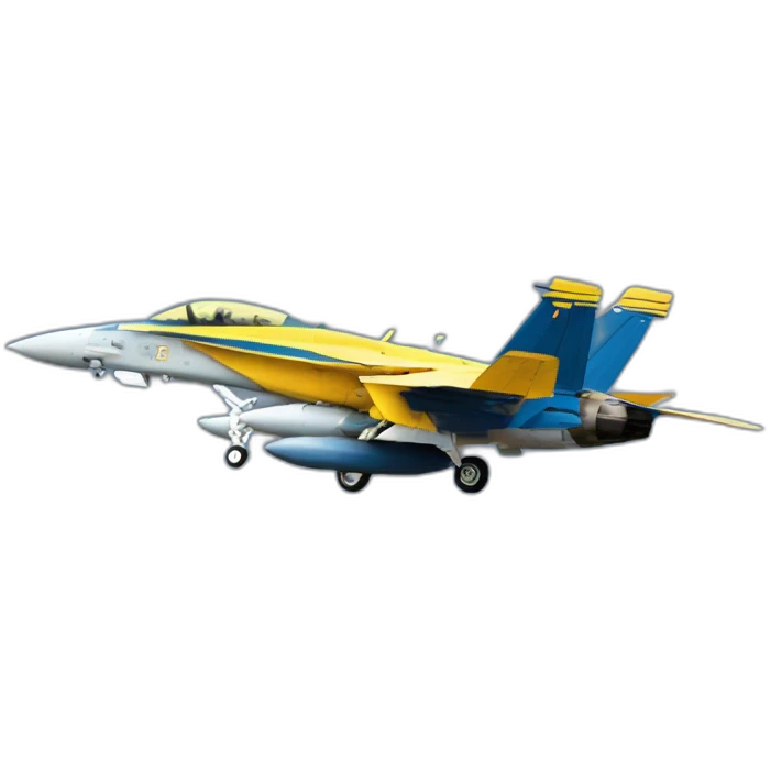 F-18 super hornet blue and yellow emoji
