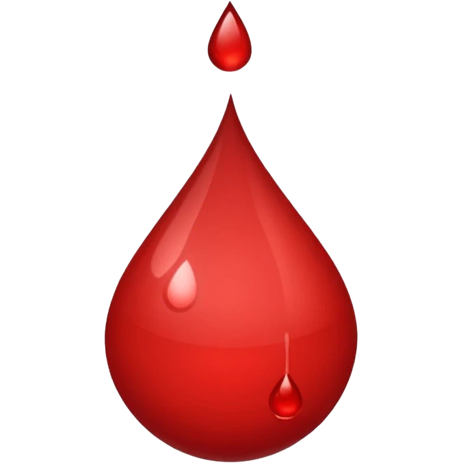 RED BLOOD SINGLE DROP emoji