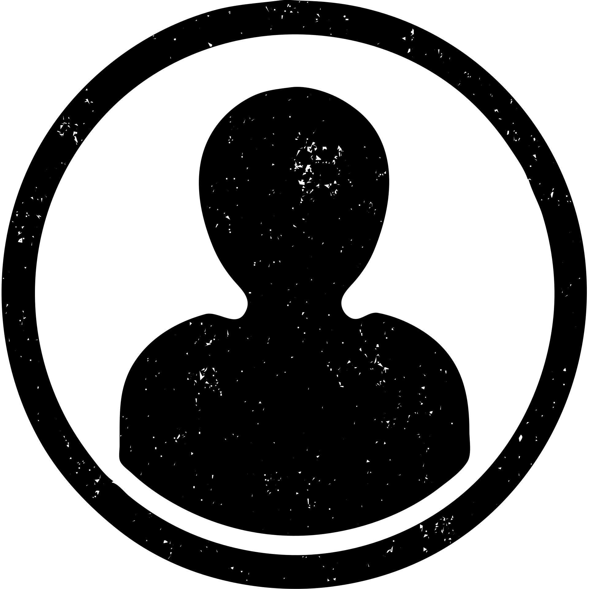 minimalist solid icon of a player for DnD TTRPGs, worn distressed effect emoji