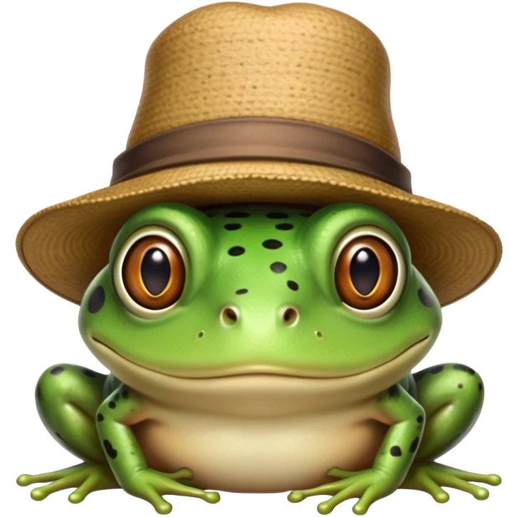 I need a frog with bars and very old on the hat emoji