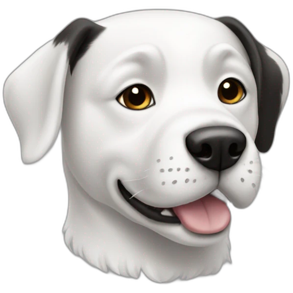 black and white dog emoji
