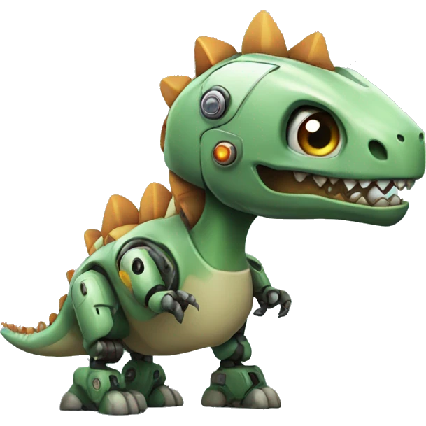 robot dinosaur with a bump on its head emoji