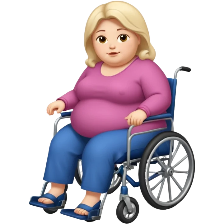 Fat lady wheelchair emoji