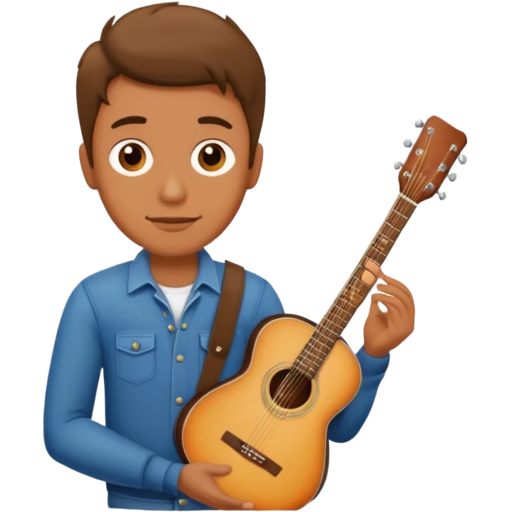 man holding guitar emoji