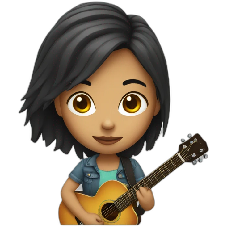 girl with guitar emoji