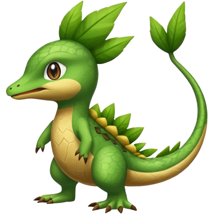 Larvitar-Sceptile-Snivy-hybrid-fusion (full body) emoji