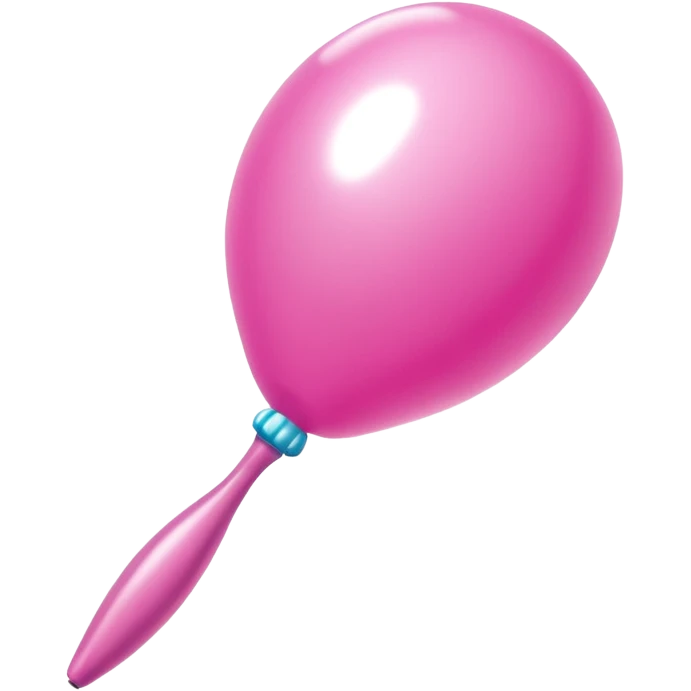 moschino style inflatable pink ornate brush ballon emoji