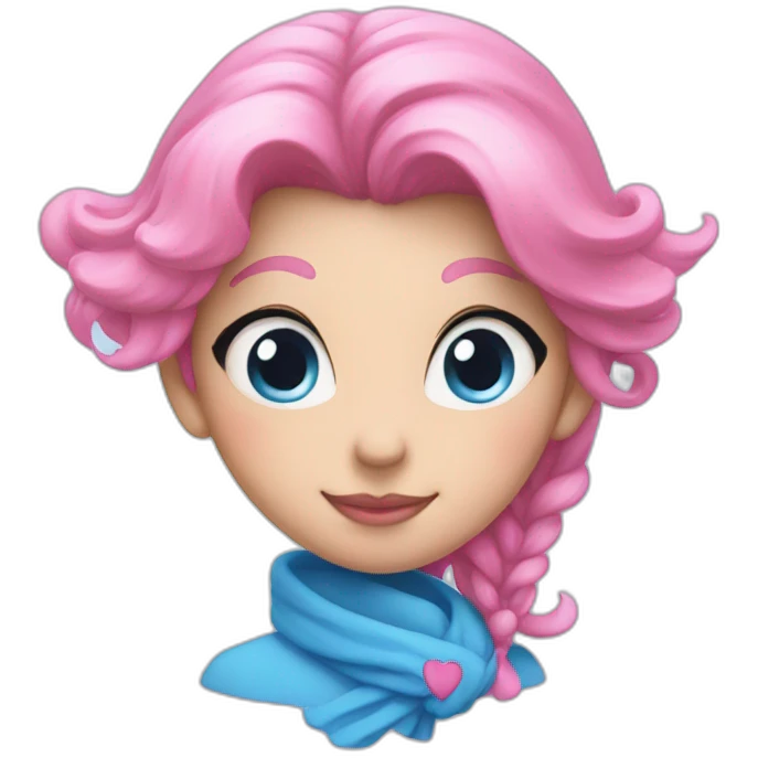 Pink and blue hart emoji