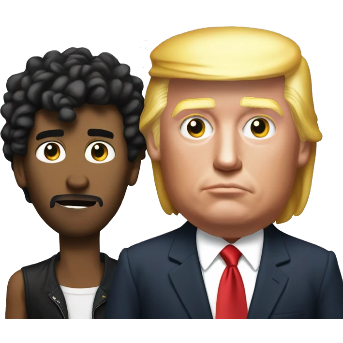 Elon musks face with Donald trumps body emoji