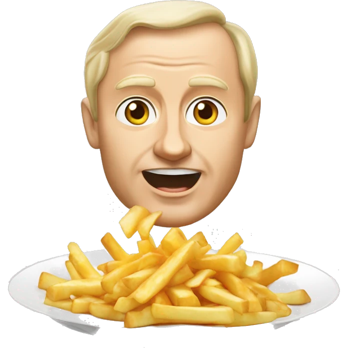Vladimir Poutine mangeant une poutine  emoji