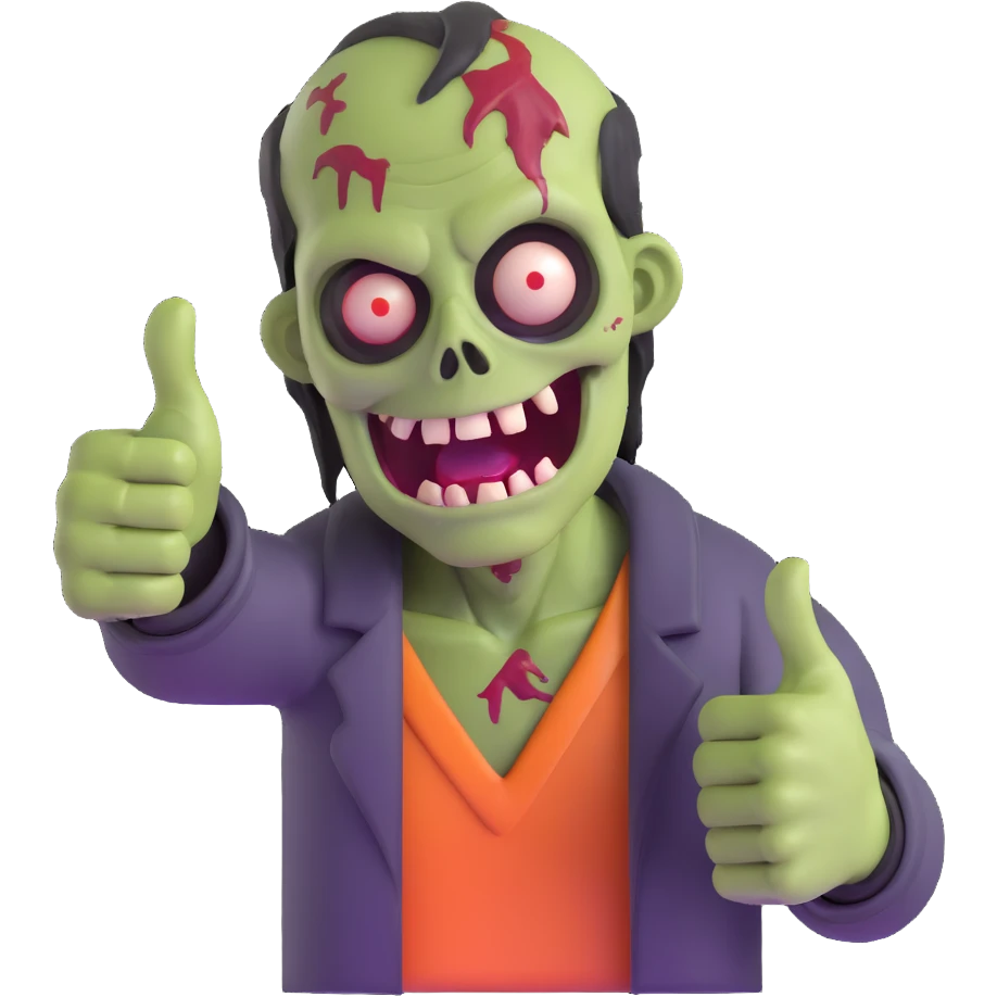 zombie giving thumbs up emoji