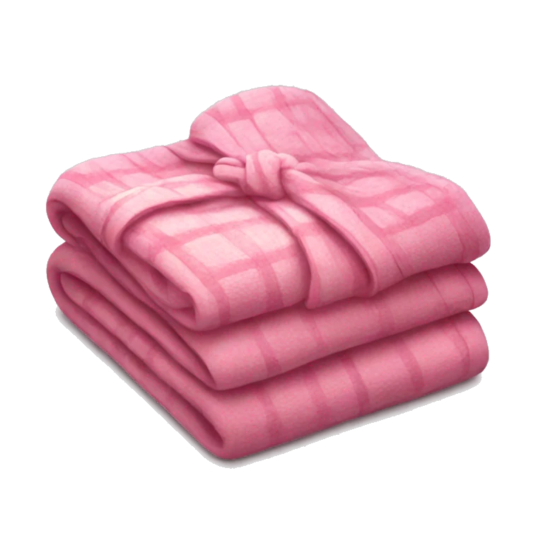 pink cozy folded blanket emoji