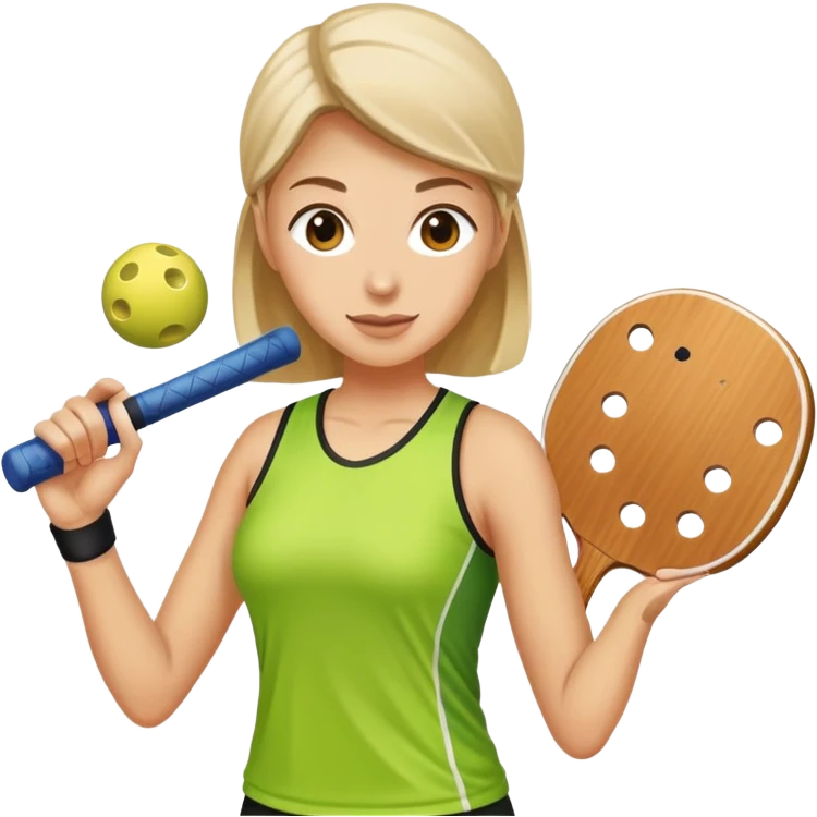 Naked female pickleball player  emoji