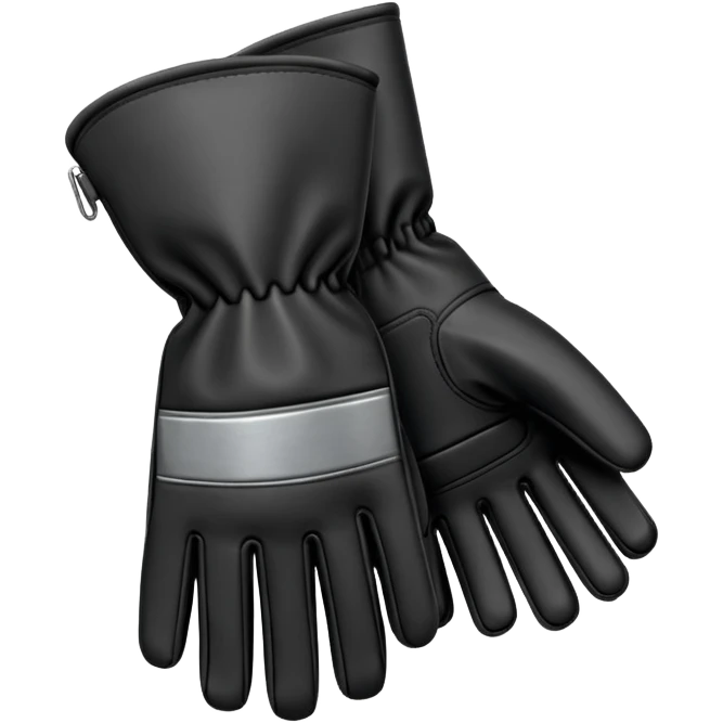 protection gloves black and metal  emoji