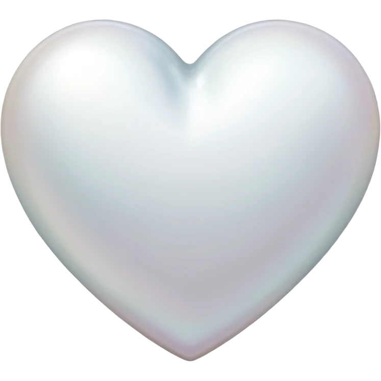 white heart with a pearl finish emoji