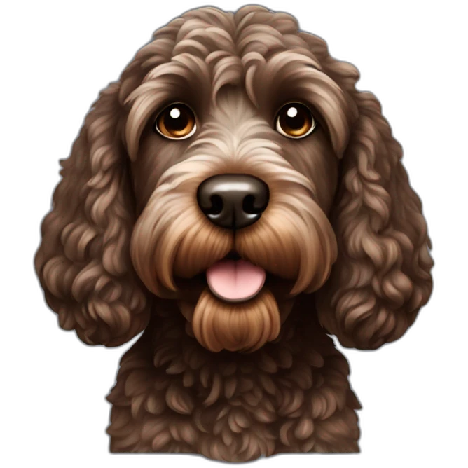 dark brown cockapoo emoji