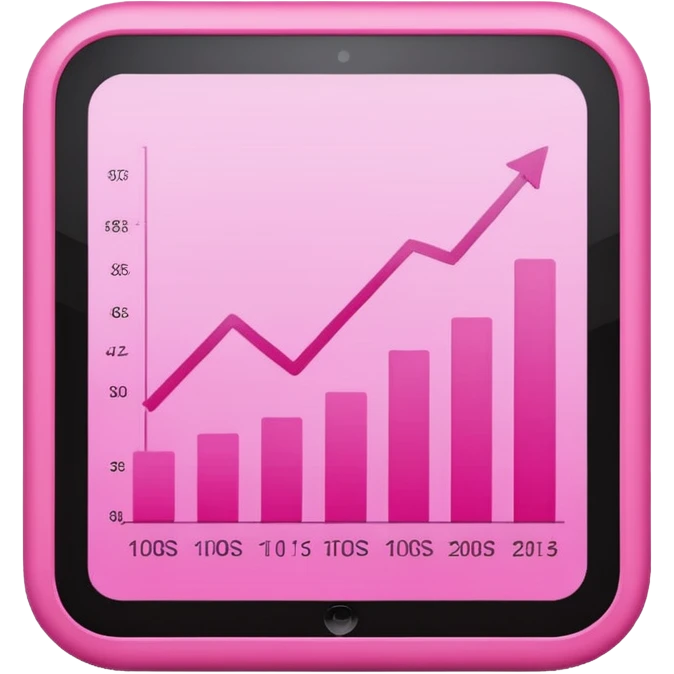 pink graphic stats emoji