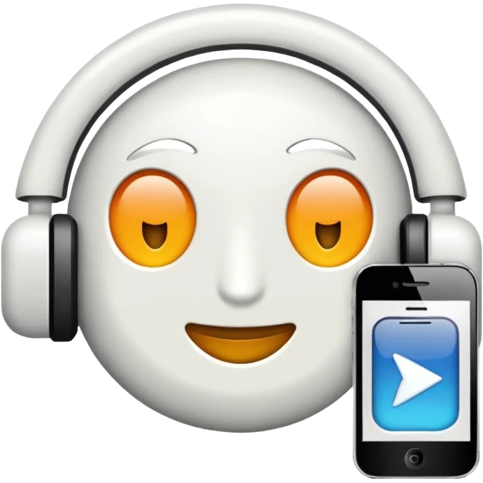 Dokunmatik telefon beyaz ekran emoji