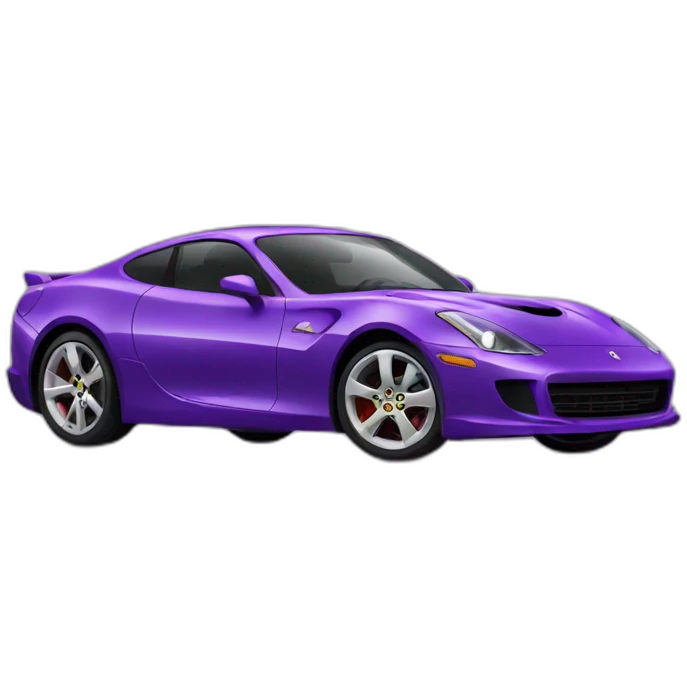 purple sport car emoji