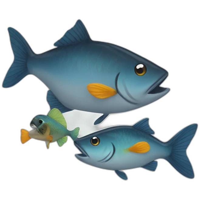 Dag and fish emoji