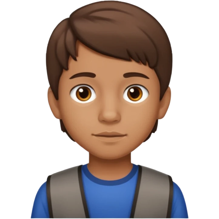 A 13 year old mexican boy with brown hair  emoji