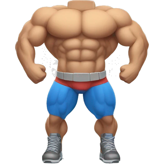 battery like a bodybuilder emoji
