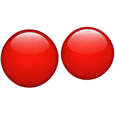 A solid red circle, bright and vivid, symbolizing focus, attention, or alertness emoji