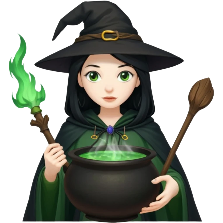 green witch cooking potion emoji