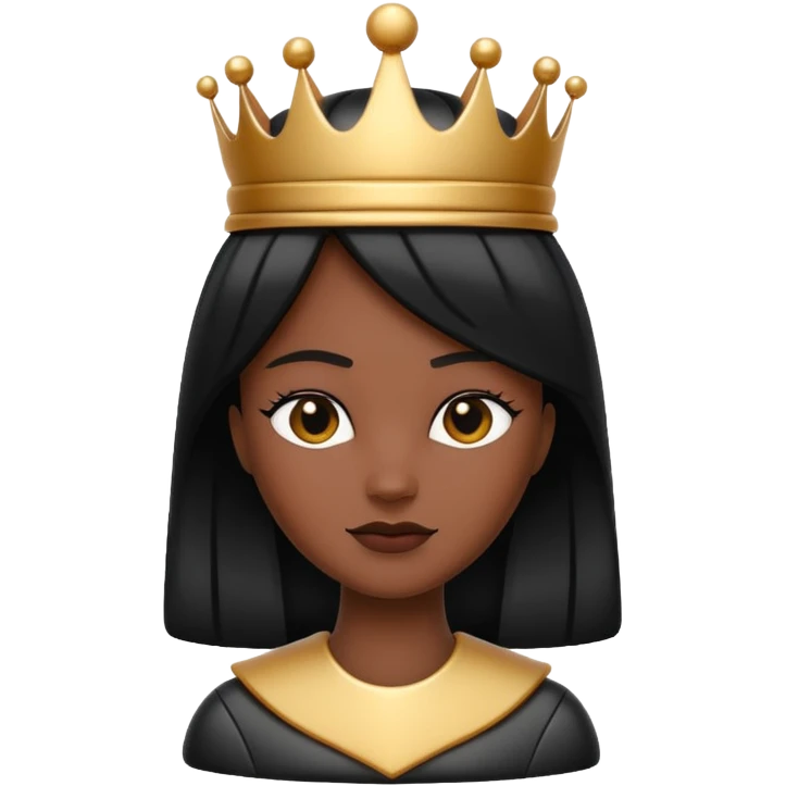 Black chess queen emoji