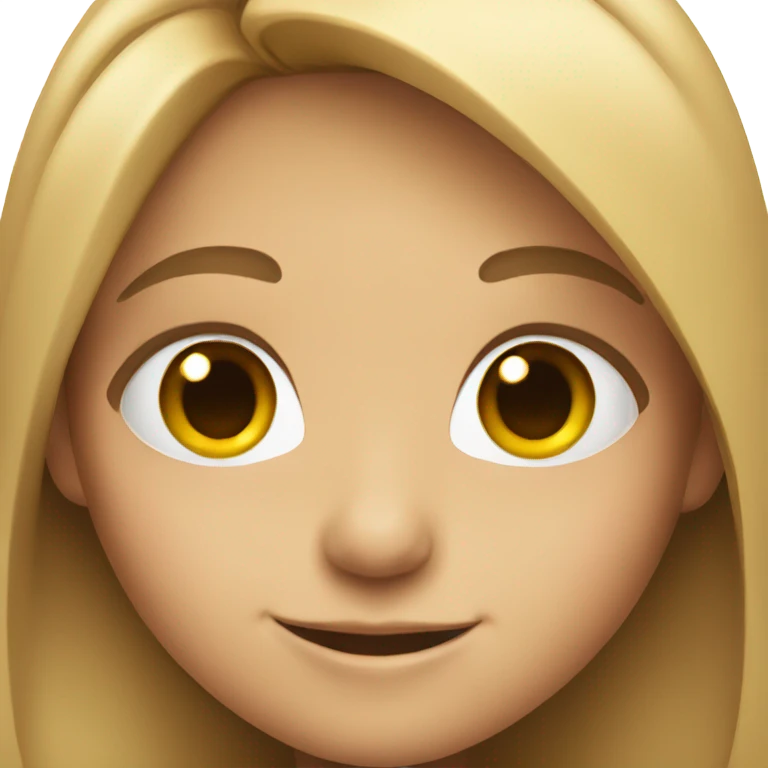 smiling girl with long hair emoji
