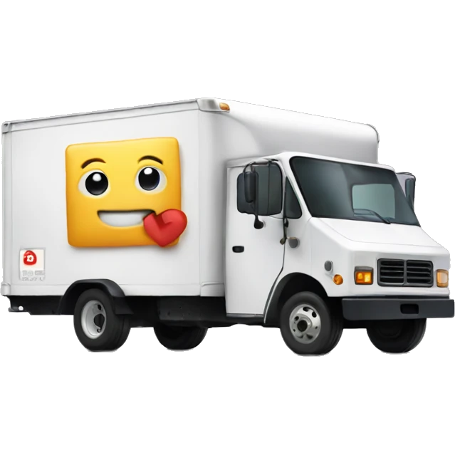 Boxtruck with letter "PGS” on the side emoji