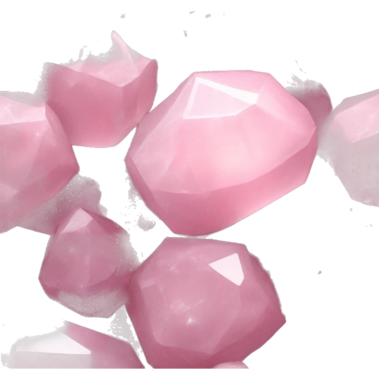 Rose quartz crystal cluster emoji