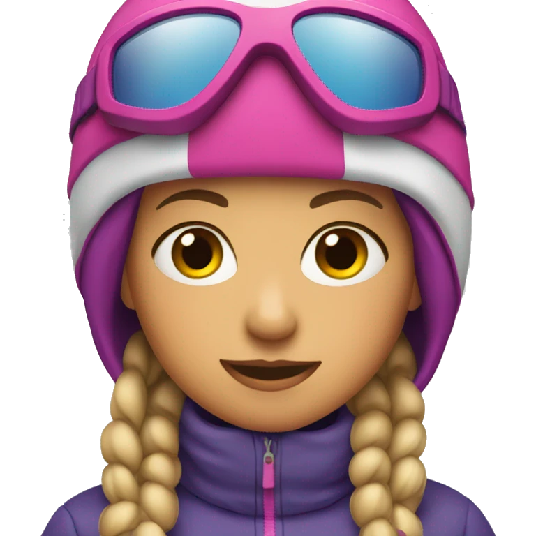 Girl wearing ski outfit emoji