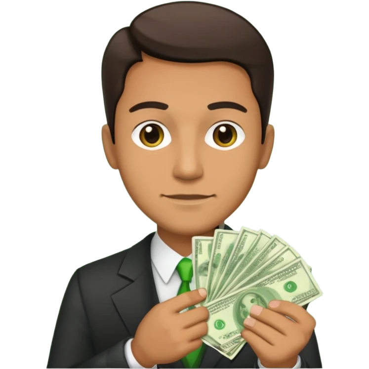 Maintenance guy with money emoji