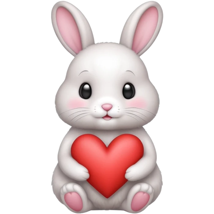 A bunny with a heart emoji