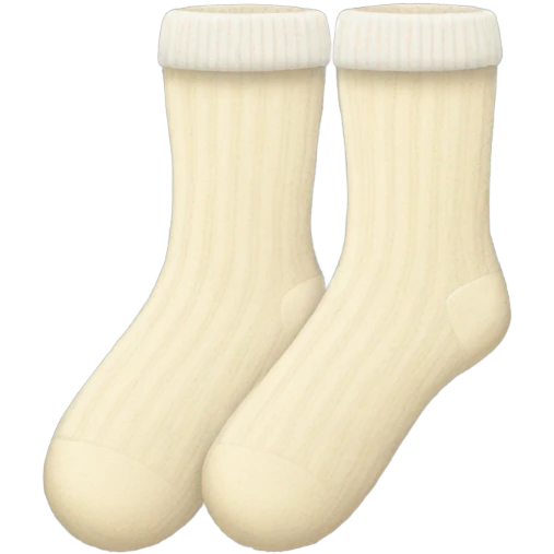 pair of cream socks emoji