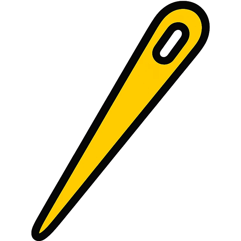 sewing needle icon with color outline emoji