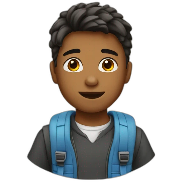 Boy ho to school emoji